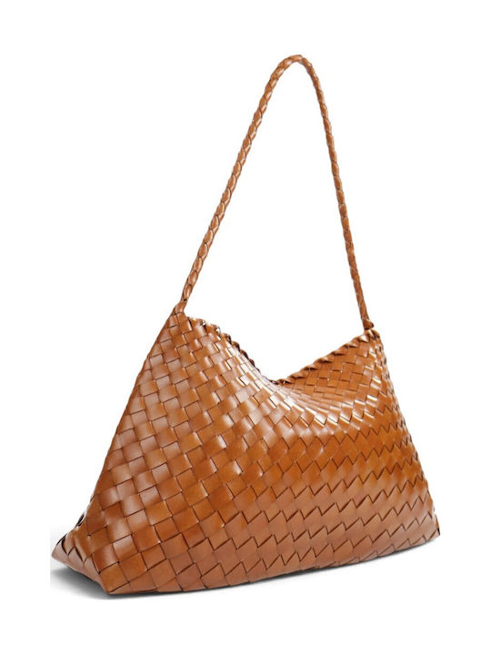 Leather Women's Shoulder Bag Tabac Brown