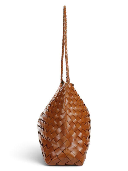 Leather Women's Shoulder Bag Tabac Brown