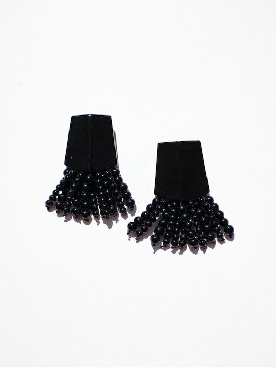 Kaleido Black Dangle Earrings