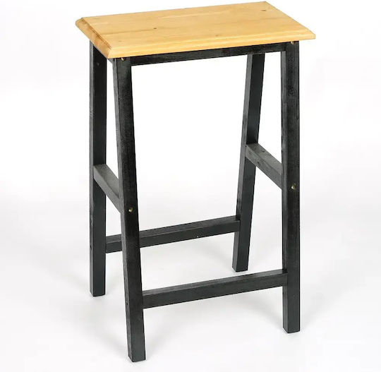 Taburet Bar Lemn Negru 40x30x70 cm