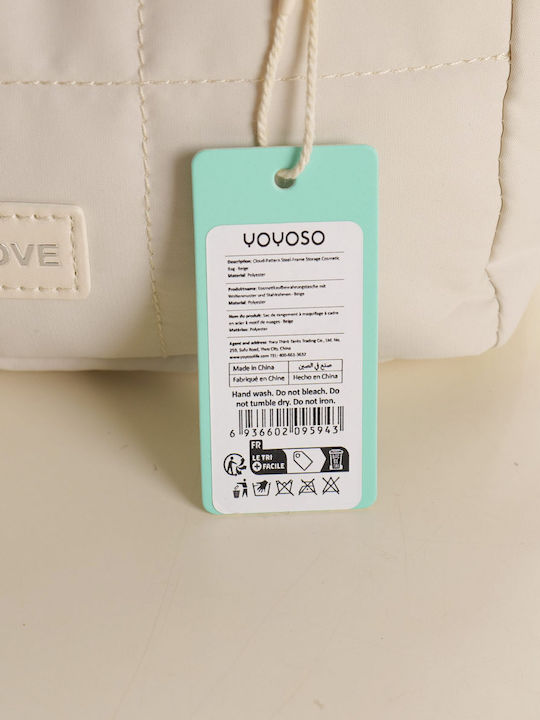 Yoyoso Kulturbeutel Reisekoffer Wolke Beige