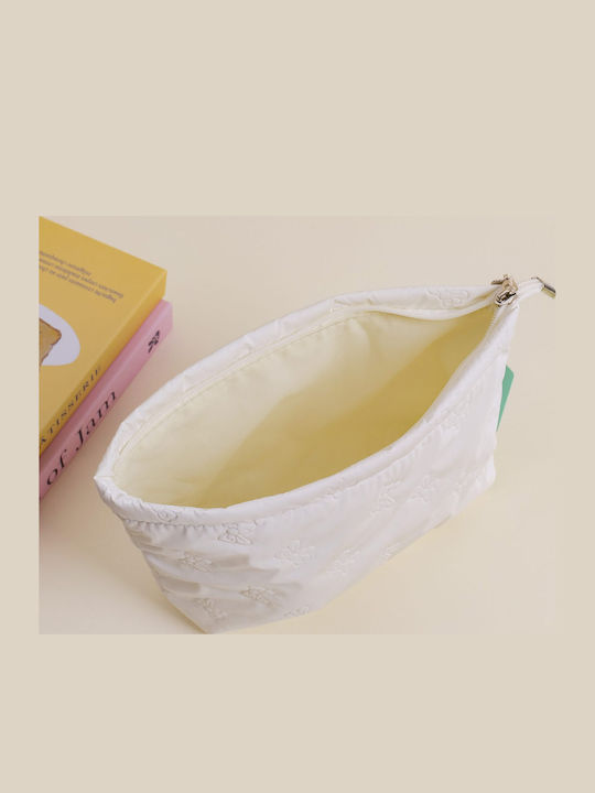 Kulturbeutel Fächer Tasche Schmetterling Weiß