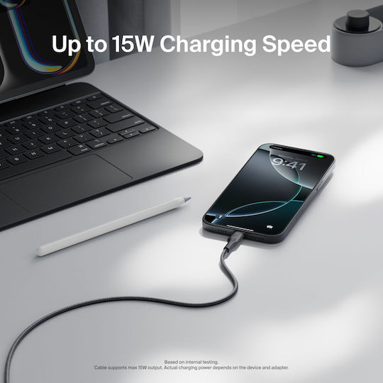 Belkin Boostcharge Geflochtenes Kabel USB Typ-C männlich - USB-A Schwarz 2m CAB022HQ2MBK