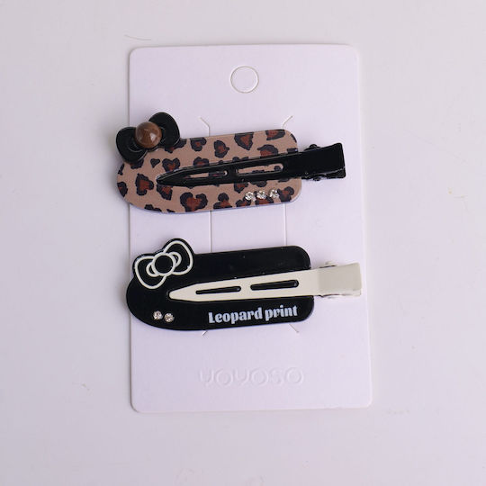 Coffee Leopard Series – Clame De Păr Moi Fără Urme – 2 Bucăți