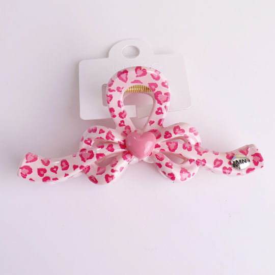 Seria Leopard Roz – Clamă De Păr Cu Fundiță – 13cm