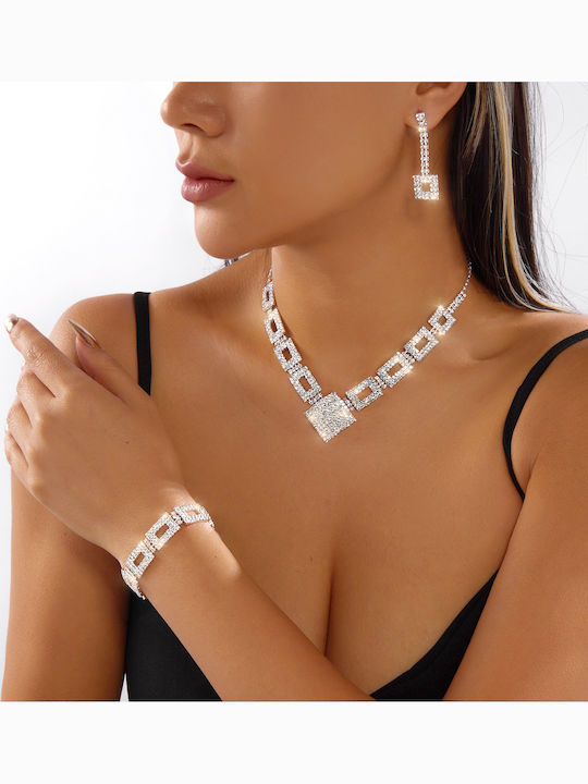 Schmuckset mit Halskette Ohrringe & Armband Schmuckset mit Halskette Ohrringe & Armband