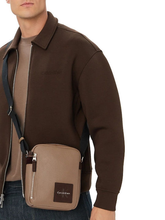 Men's Shoulder Crossbody Bag Brown