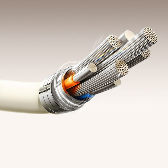 Joyroom Cablu USB-C tată - USB-A Bej 1.2m S-A53 3A