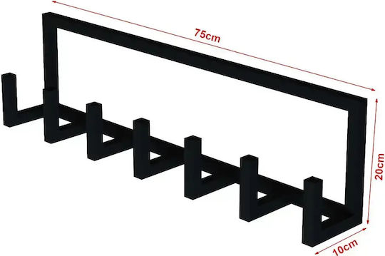 Metal 7 Hooks 70x20x10cm