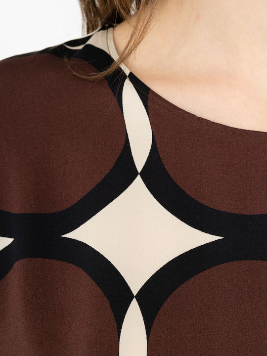 Damen Bluse Satin Langärmelig Mehrfarbig