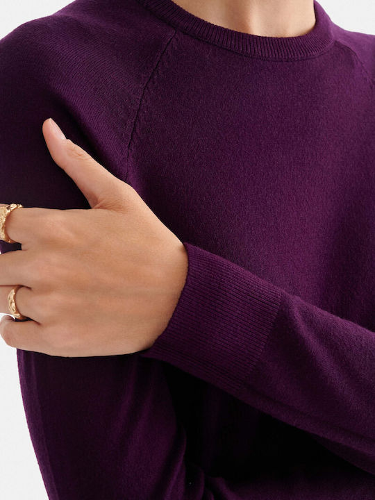 attrattivo Women's Long Sleeve Purple Blouse