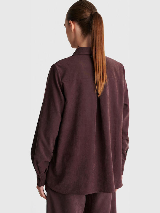 Long Sleeve Women's Shirt Red 8924668-Wine