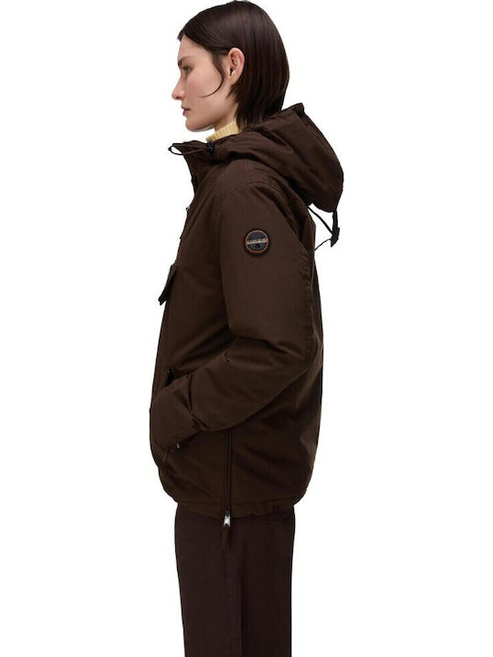 Napapijri Rainforest Women's Winter Jacket Brown