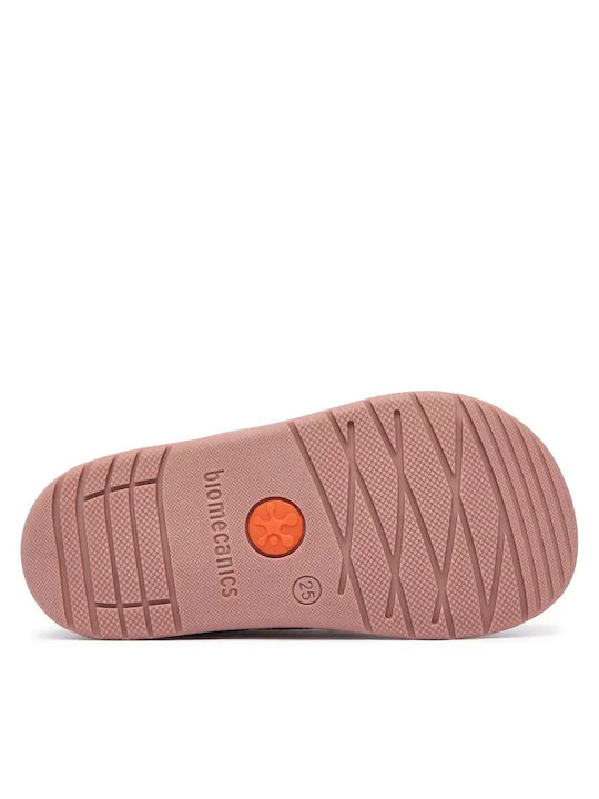 Kids Sneakers High with Hoop & Loop Closure Burgundy