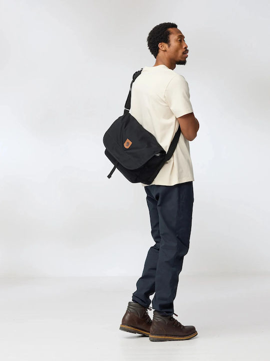 Greenland Leather Men's Shoulder / Crossbody Bag Black