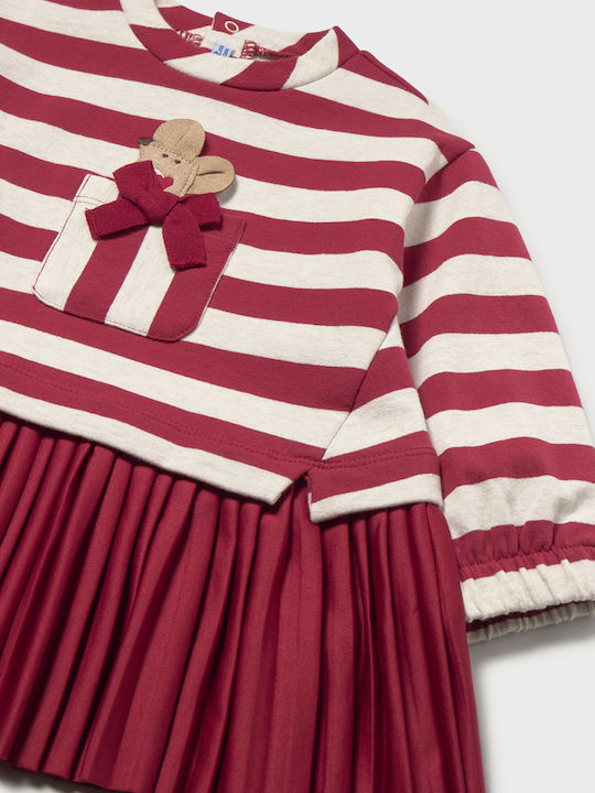 Mädchenkleid Mädchenkleider Langärmelig Gestreift Rote