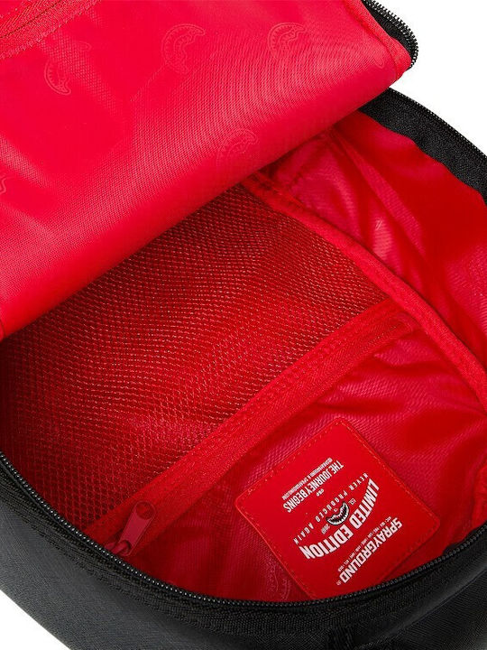 Sprayground Σχολική Τσάντα Πλάτης Γυμνασίου - Λυκείου Lux Black Ghost Drip Mini DLX 27 x 15 x 45εκ
