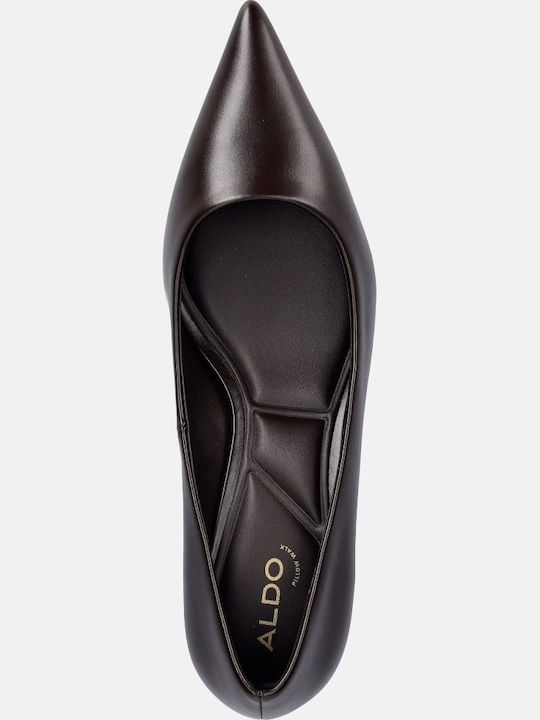 Pointed Toe Heels With Medium Brown Heel