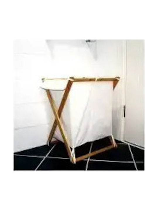 Coș de Rufe Textil Pliabil 80lt 35x45x75cm Bej