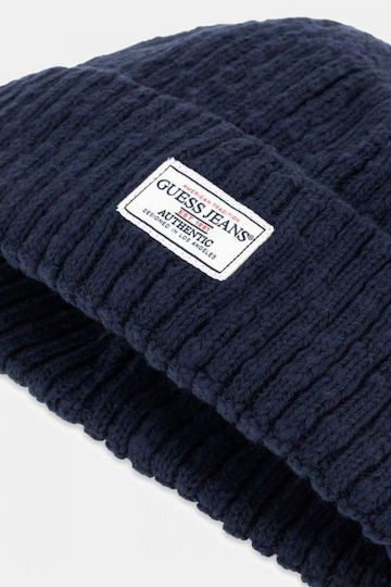 Beanie Căciulă Pentru Bărbați Tricotată în Culoare Albastră