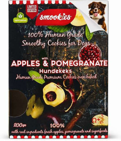 Smookies Бисквити за кучета с Ябълка, Нар, Билки, Мед, Яйца, Зехтин, Месо и Плодове 200gr