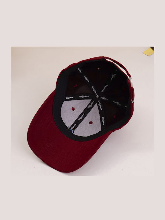 Jockey Hat Cotton Adults Embroidery N Red