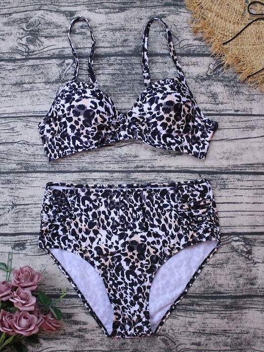 Set Bikini Animal Print Brown