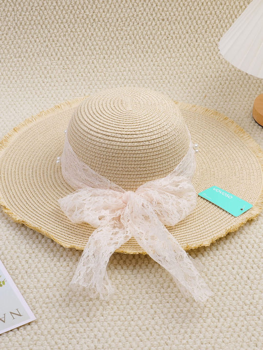 Women's Wicker Hat Beige