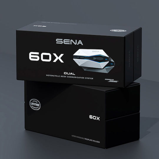 Sena 60X-01 Διπλή Ενδοεπικοινωνία για Κράνος Μηχανής με Bluetooth