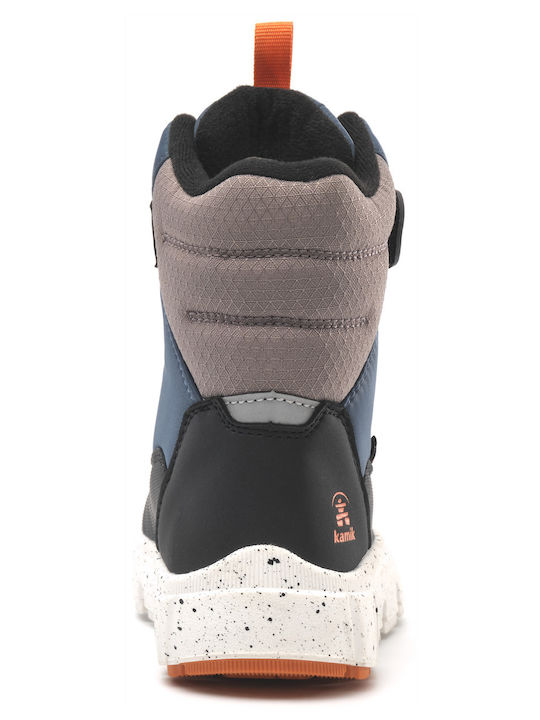 Kinderstiefel Schnee mit Schnürsenkeln Orange