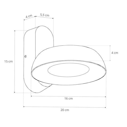 GloboStar Wandmontiertes Außenleuchte LED IP65 12W mit Warmweißem Licht 16x20x15cm