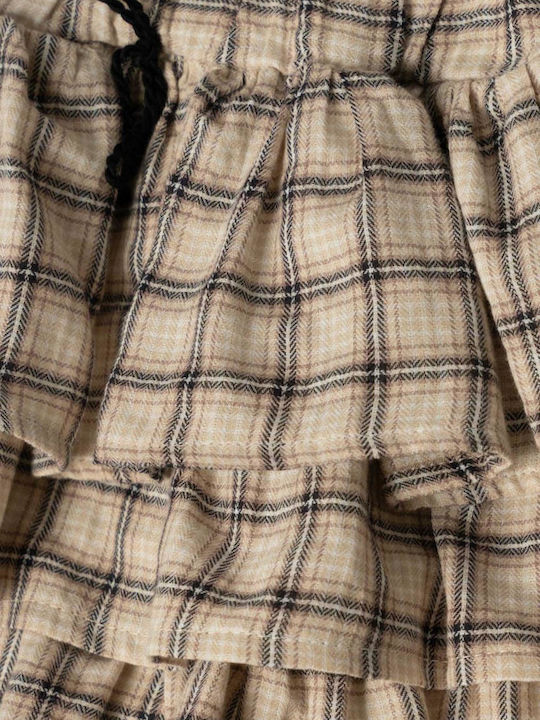 Kids Set with Skirt Winter 2 Pieces Beige