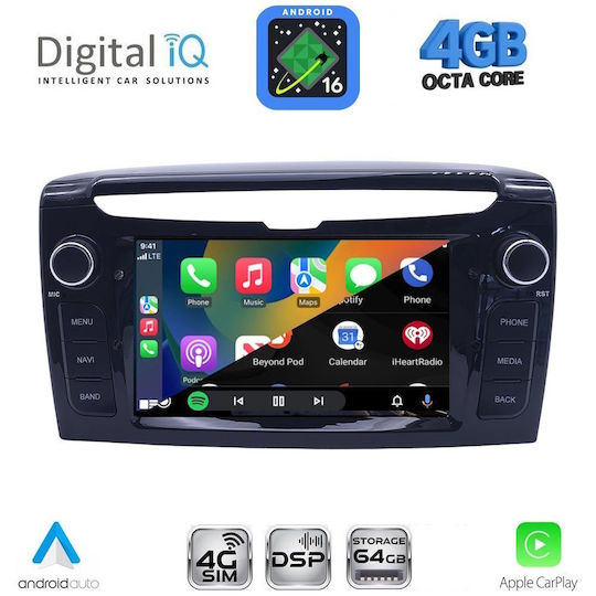 Digital IQ Blg 444_cpa 7 Zoll Deck Multimedia System Lancia Ypsilon Modell 2011+