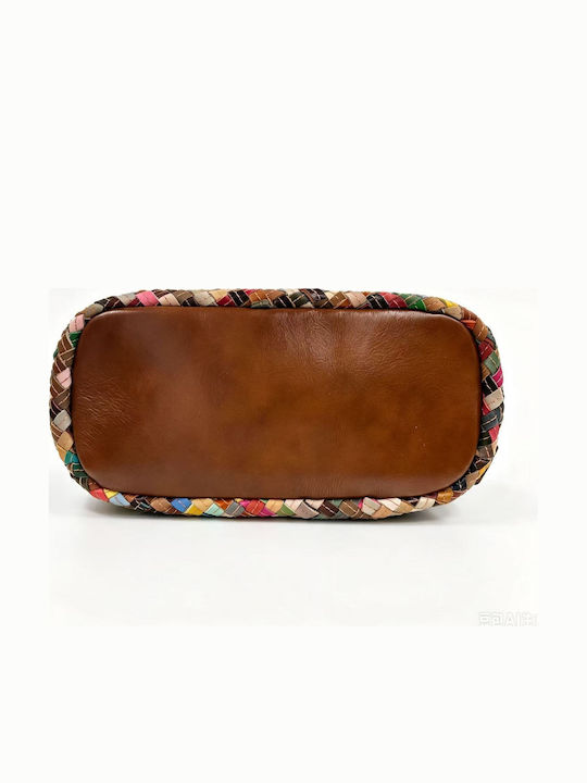 Geantă Dama Tote Din Piele Multicolor