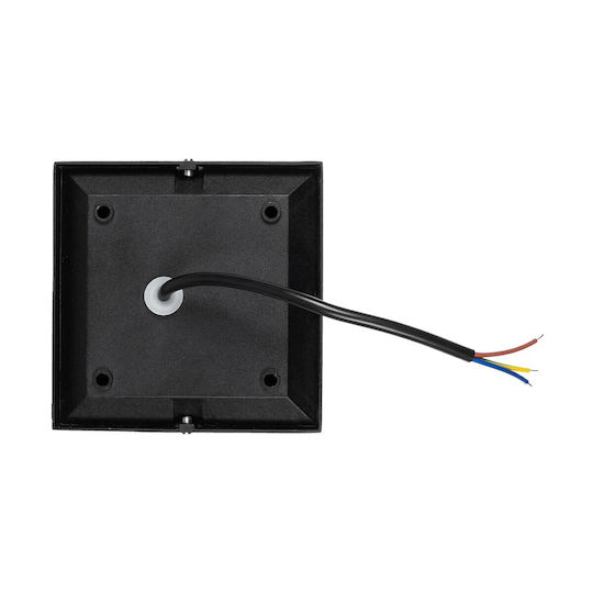 GloboStar Стенен Външен Осветителен Уред LED IP65 3W с Топла Бяла Светлина 11.5x3x11.5см.