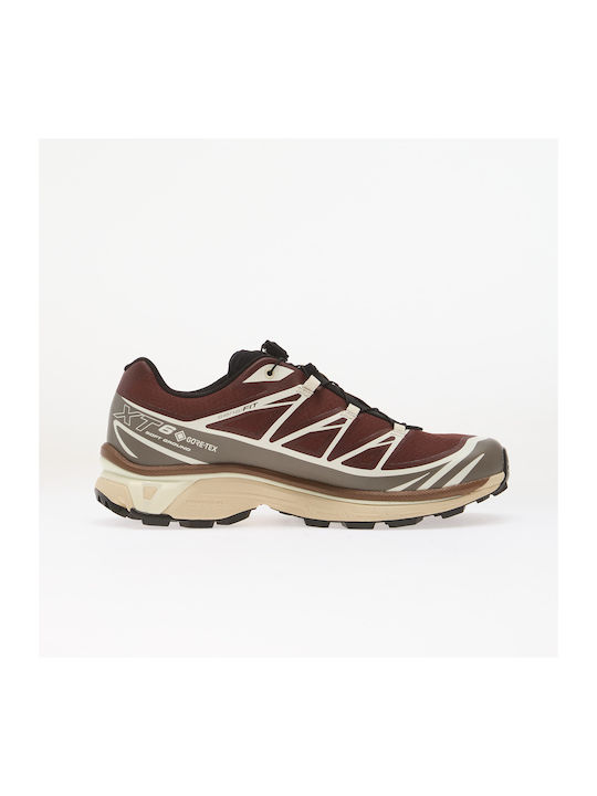 Xt-6 Gtx Men's Sport Shoes Trail Running Brown Waterproof with Gore-Tex Membrane