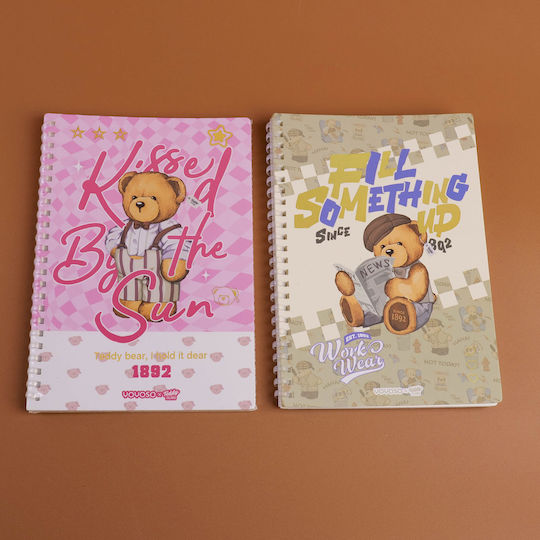 Teddy Island Spiral Notebook A5 Ruled