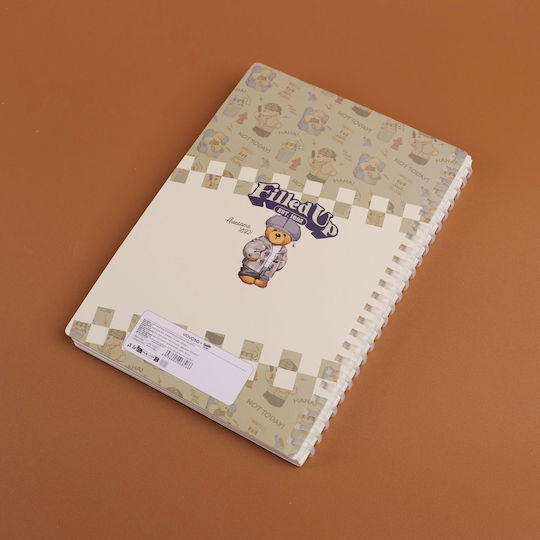 Teddy Island Spiral Notebook A5 Ruled