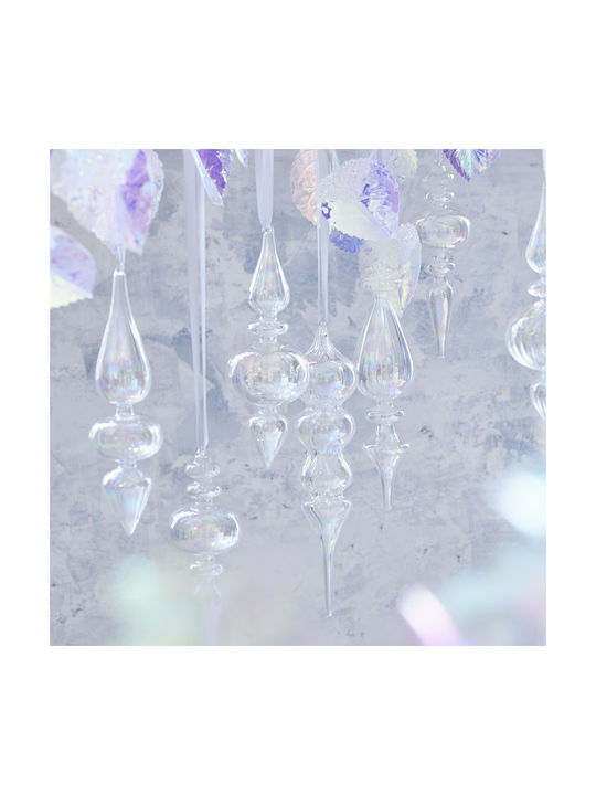 Glasartiges Transparentes Weihnachtsbaumschmuck Glas 18cm Glasartiges Transparentes Weihnachtsbaumschmuck Glas 18cm
