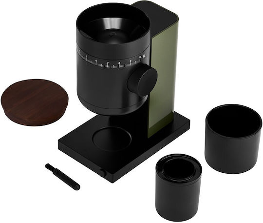 Fellow Opus Gen 2 Elektrische Kaffeemühle mit Getreidekapazität 110gr und 10 Mahlstufen Grün
