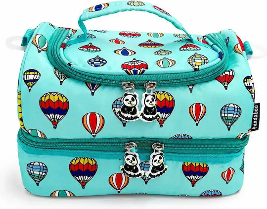 Pandaboo School Insulated Handheld Lunch Bag 0.85 Litre Hot Air Balloons Set with 350ml Thermos