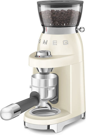 Smeg Електрически Мелачка за Кафе 150W с Капацитет 240gr и 15 Степени на Смилане Бежов