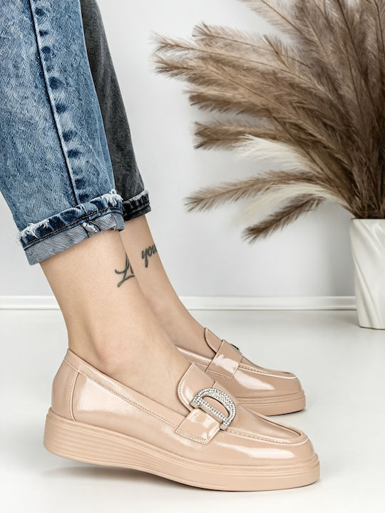 Mocasini Dama Din Piele Roz