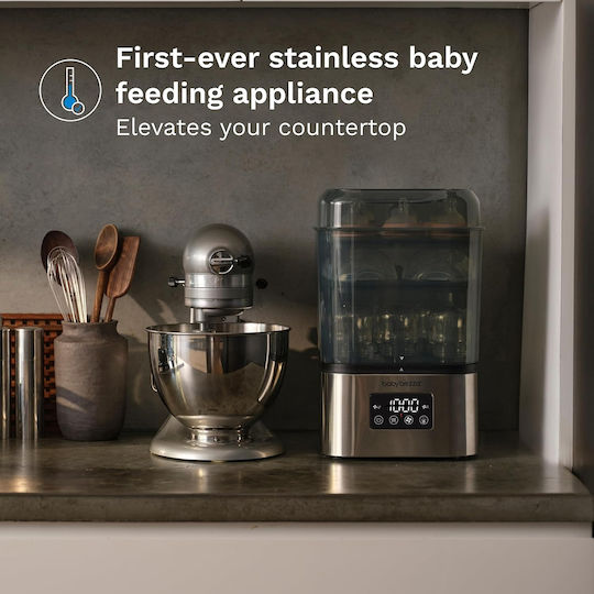 Baby Brezza SuperQuick 10 Elektrischer Babyflaschensterilisator für Babyflasche Schwarz
