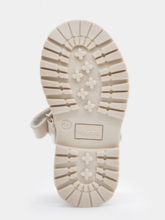 Kids Ballerinas with Hook & Loop Closure Ecru