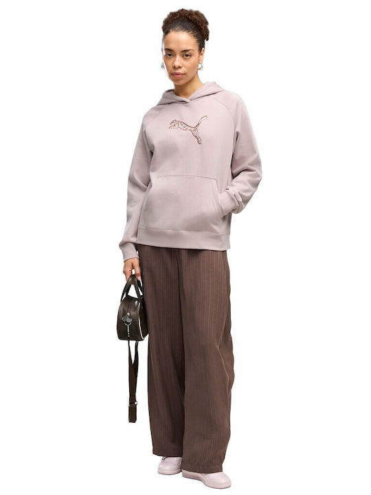 Women's Hooded Sweatshirt Misty Rose