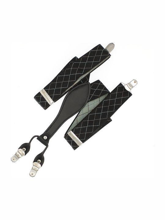 Breteli Unisex Adulți ButicCochet Din Țesătură Sintetică Elastică 4 Cleme Metalice 35 Mm Multicolore Br510