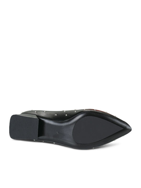 Women's Pointed Toe Ballerina Shoes in Black Color