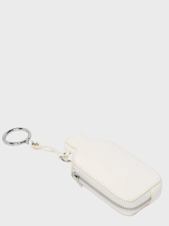Calvin Klein Mini CK One Zip Pouch Bag Charm Off White Accessory Female Off White Lv04f1246g-4lx