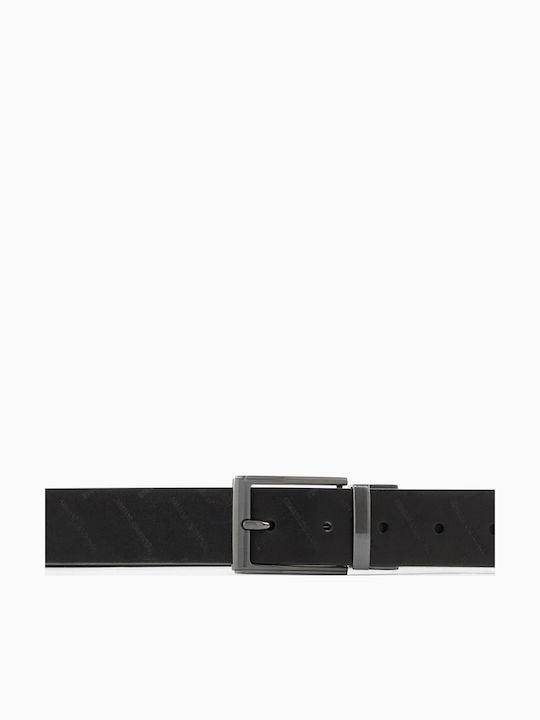 Armani Exchange Men's Leather Black Belt